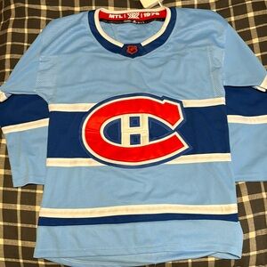 Men’s Adidas Cole Caufield light blue Montreal jersey